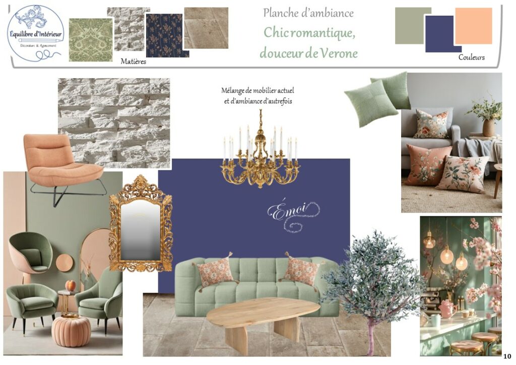 Décoration d'intérieur, Moodboard pour une boutique de vêtements sur le thème de vacances Italiennes