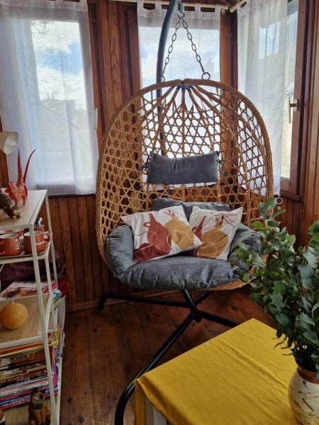 fauteuil suspendu en rotin