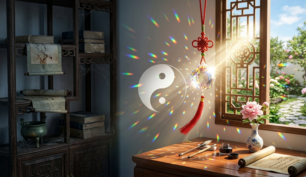 Cristal facetté et équilibre du Yin et du Yang dans la Chine ancienne